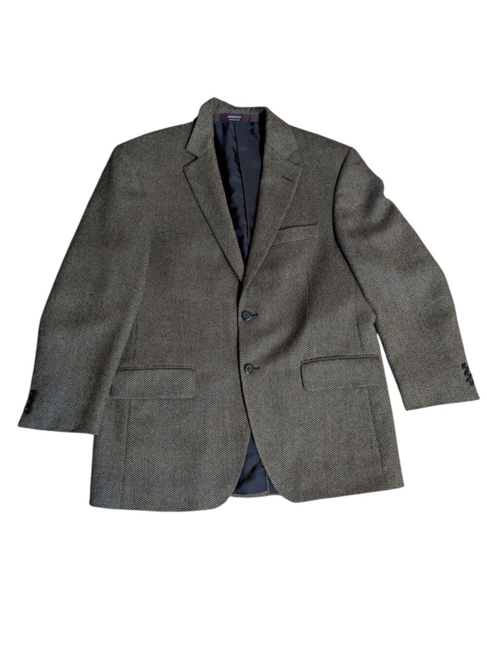 Nordstrom Wool/Cashmere Tweed Sport Coat Blazer Caramel/Brown Men's Sz 40S